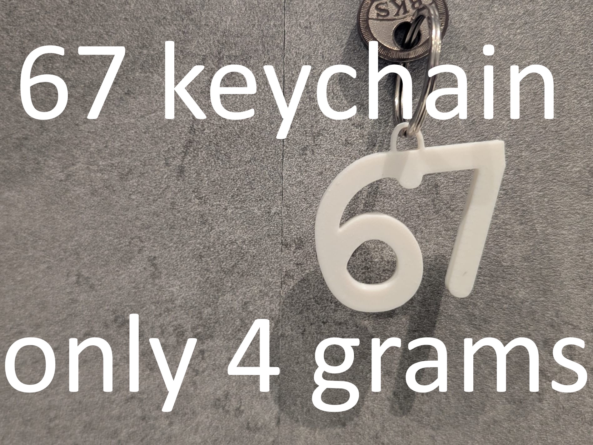 67 keychain (only 4 grams)