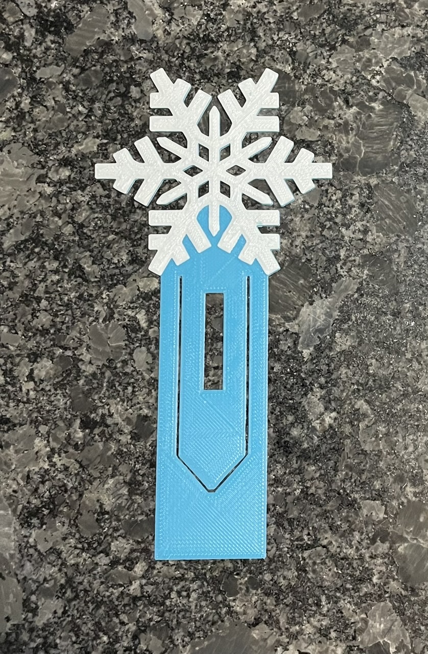 Miniatura 2 do modelo 3D Bookmark with Snowflake