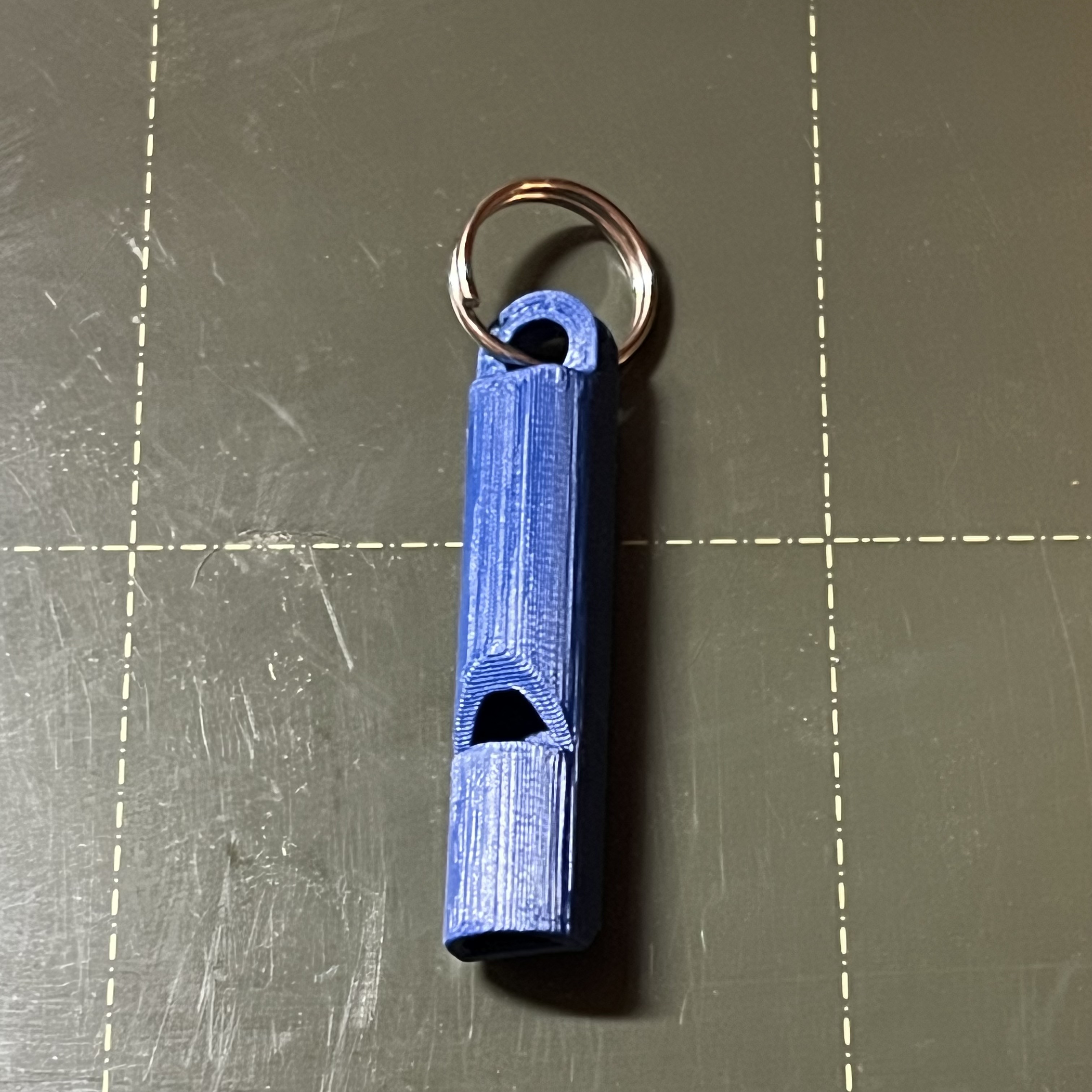 Bigger Very Loud Emergency Whistle with better keyring eye 3D model thumbnail