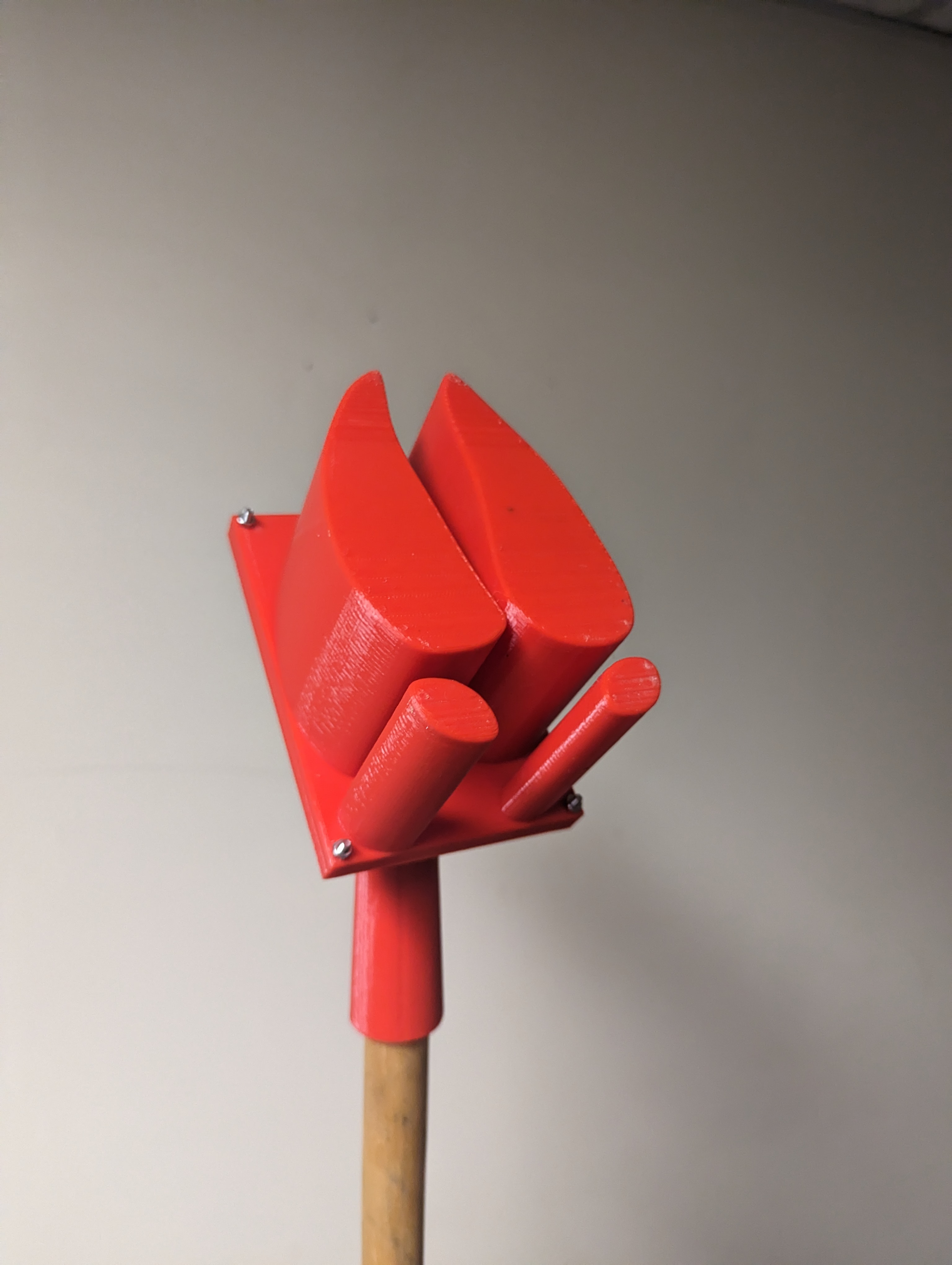 Broom Handle Mountable Reindeer Hoof Print