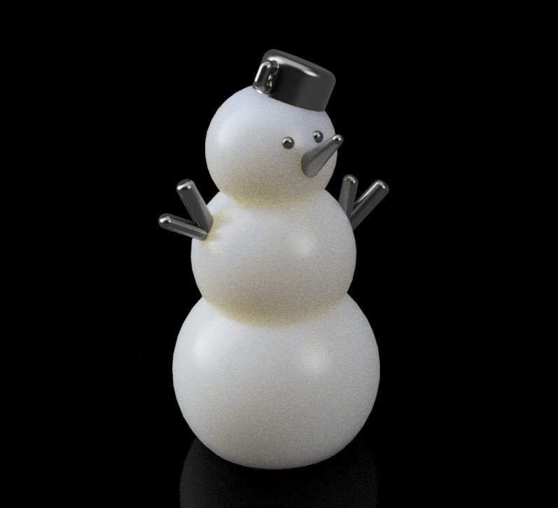 Fully printable christmas snowman