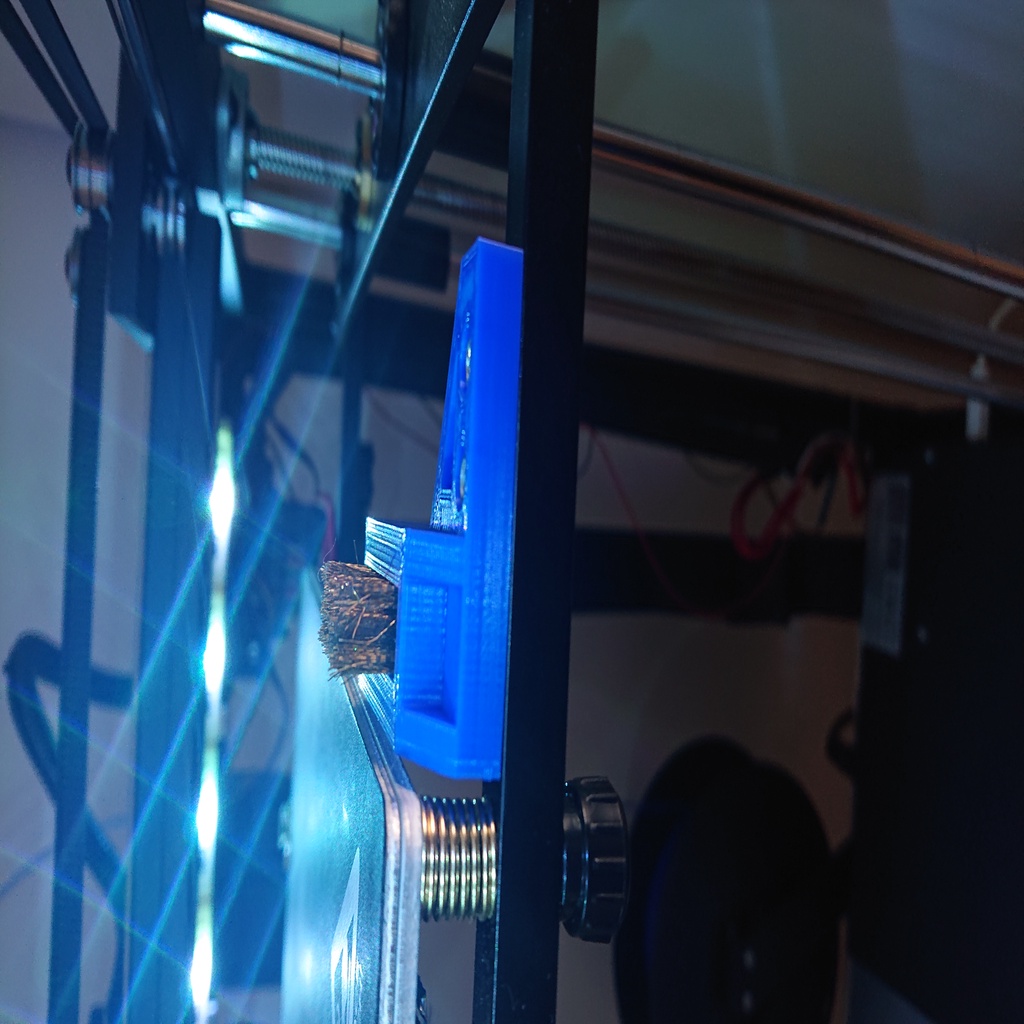 Tronxy X5SA Pro Brush Holder for nozzle cleaning by Raabi Download