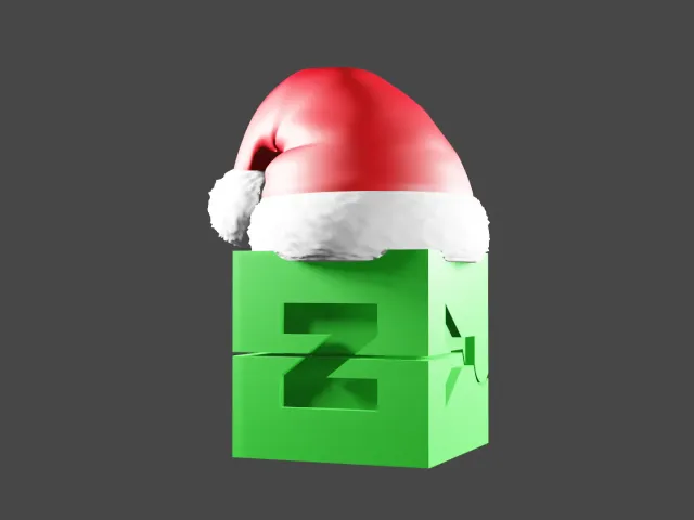 Santa Hat for your Hinged Calibration Cube accesories - 2 part assembly