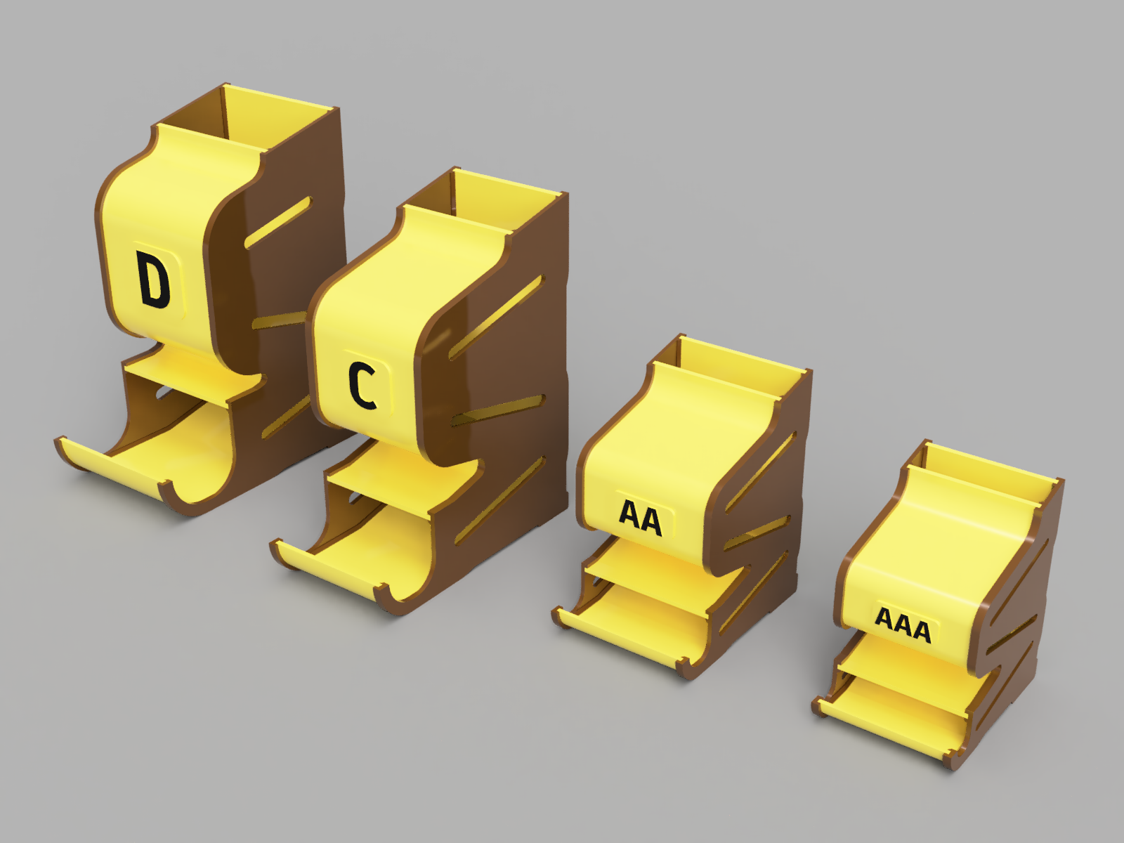 Battery Holders (customizable) by giufini Download free STL model