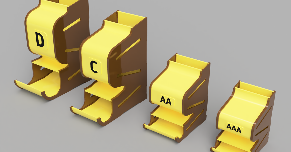 Battery Holders (customizable) by giufini Download free STL model