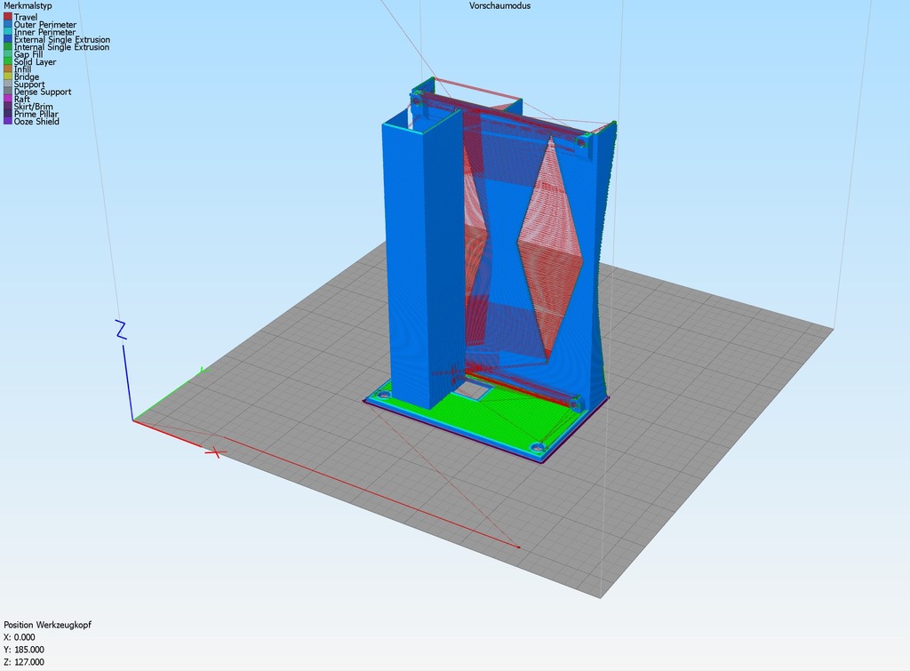 Anycubic Kossel Trigorilla Board Frame with Cooling by Fritz We