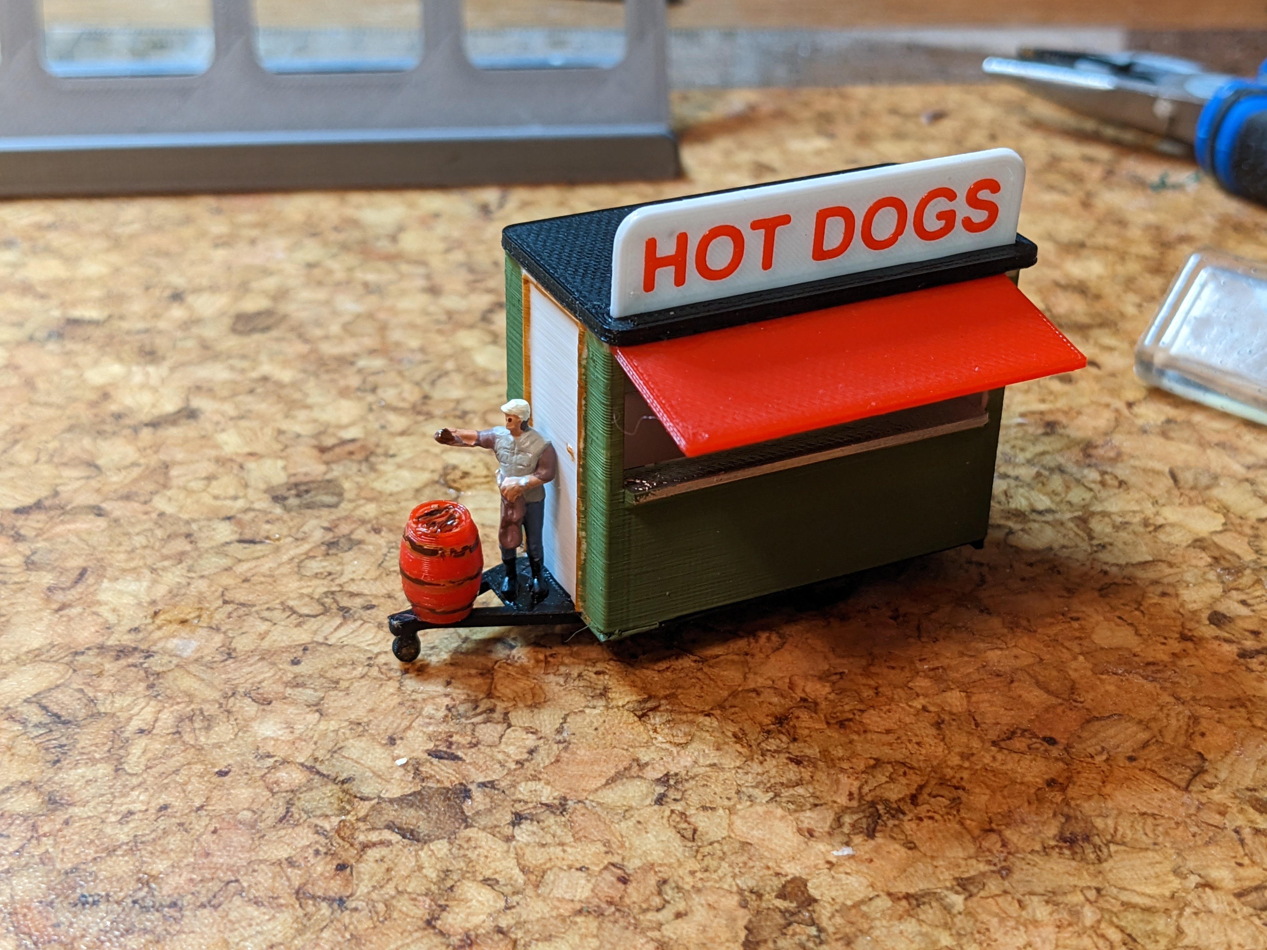 Hot Dog Food Cart 187 HO Scale by TimW Download free STL model