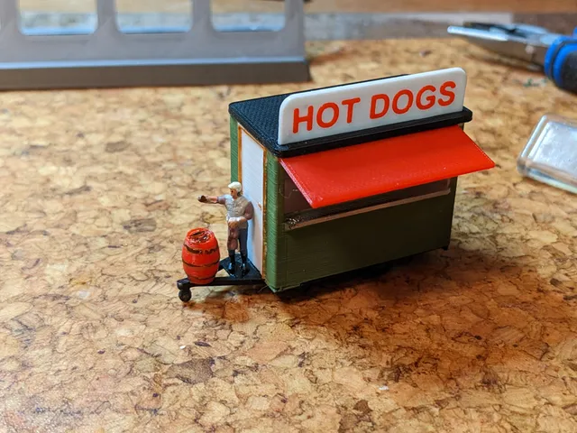 Hot Dog Food Cart 1:87 HO Scale