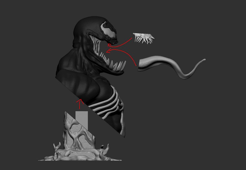 Miniatura 2 do modelo 3D Venom bust