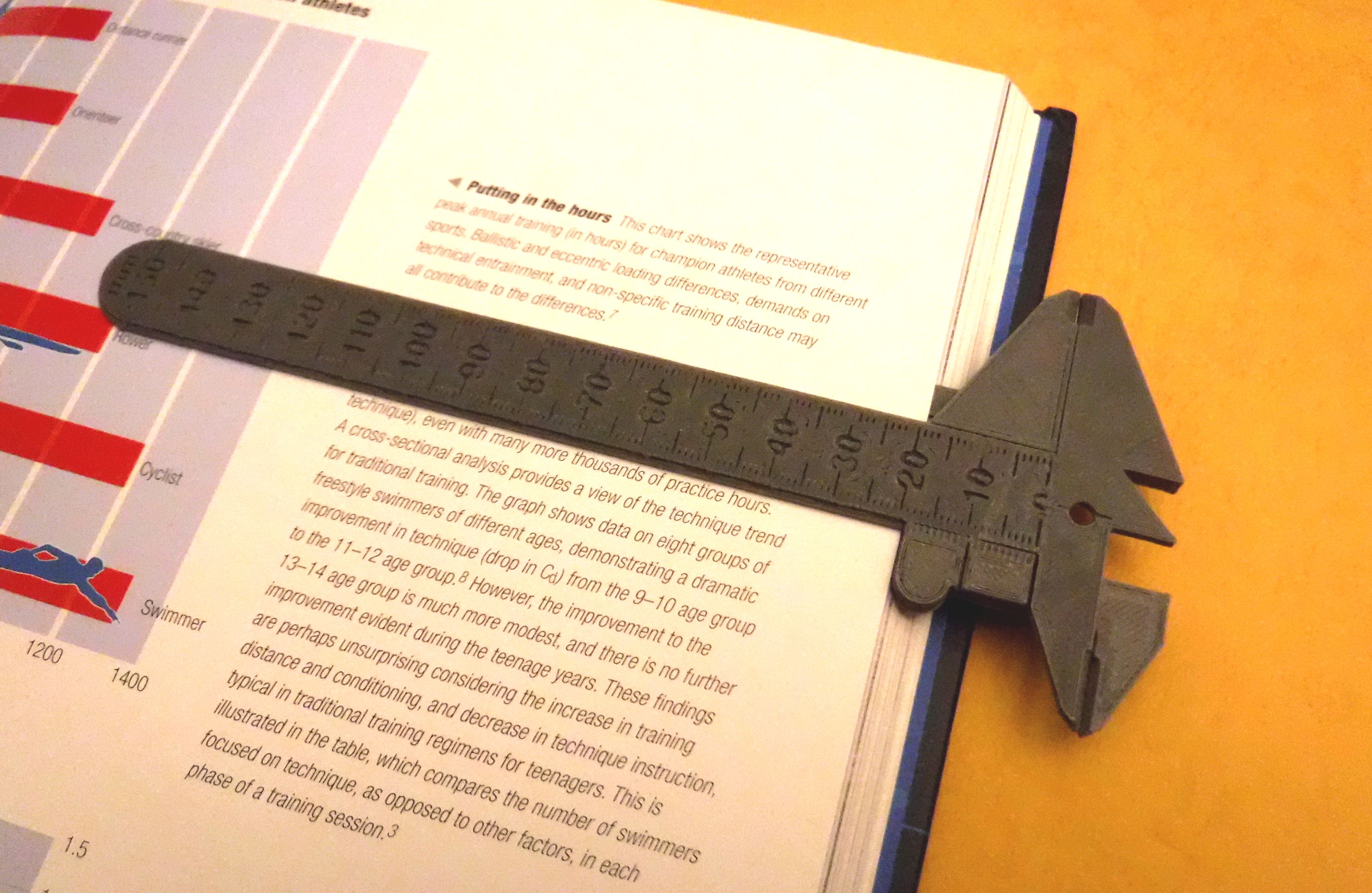 Slide Caliper Bookmark by 3dcad Download free STL model