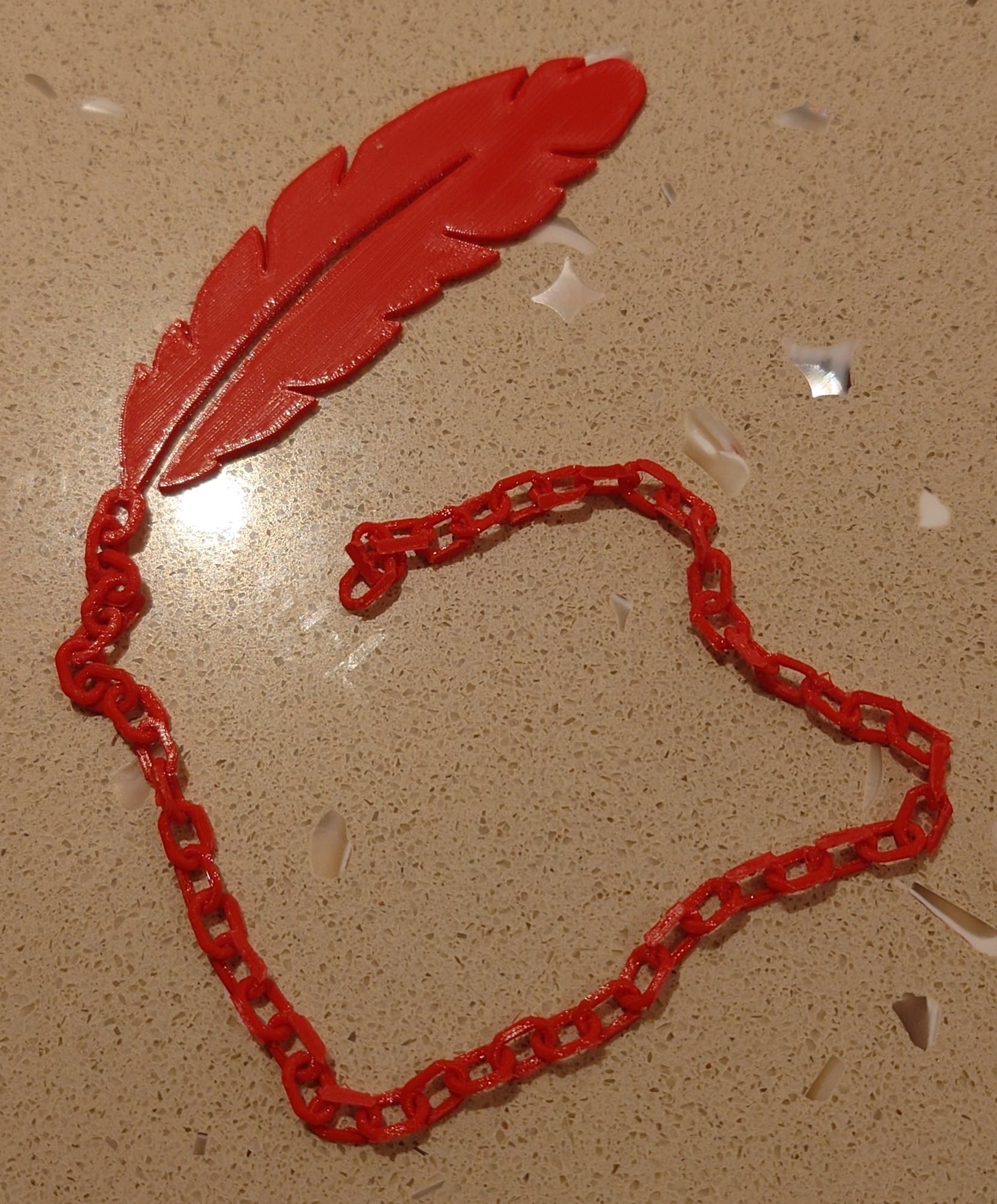 Miniatura 2 do modelo 3D Feather and Chain Bookmark