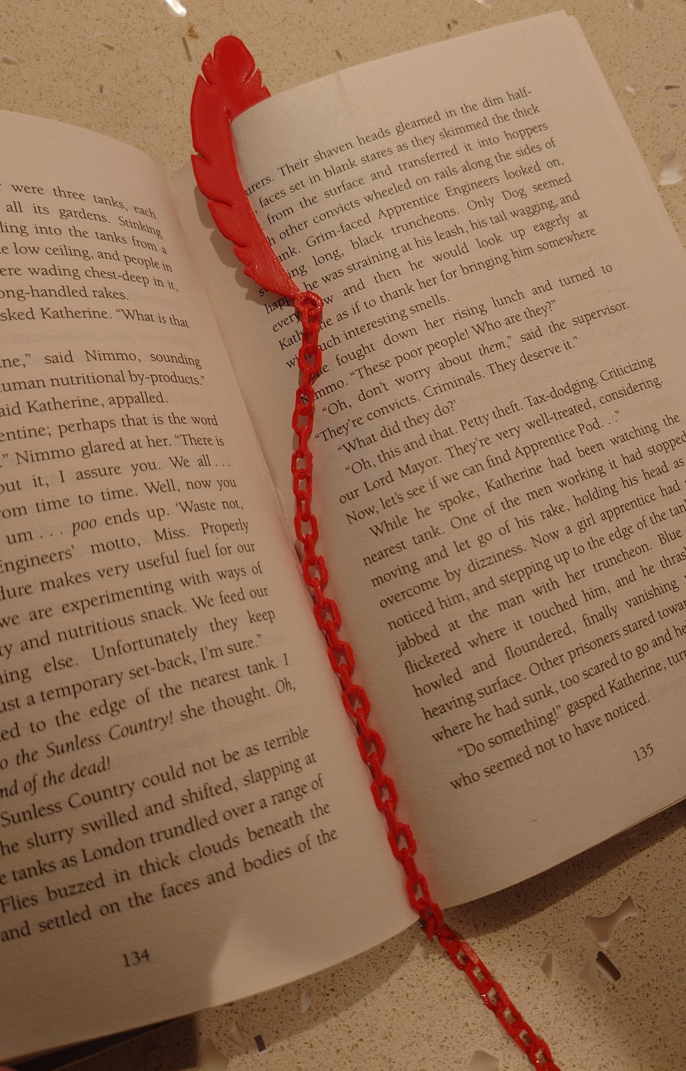 Feather and Chain Bookmark