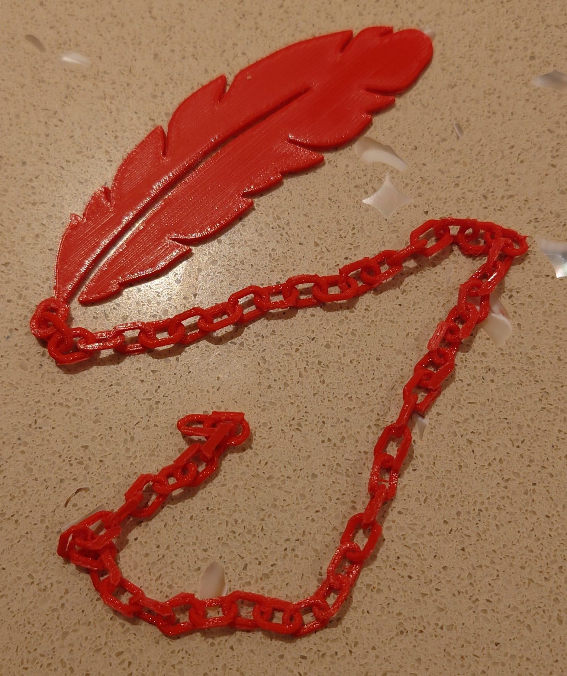 Miniatura 4 do modelo 3D Feather and Chain Bookmark