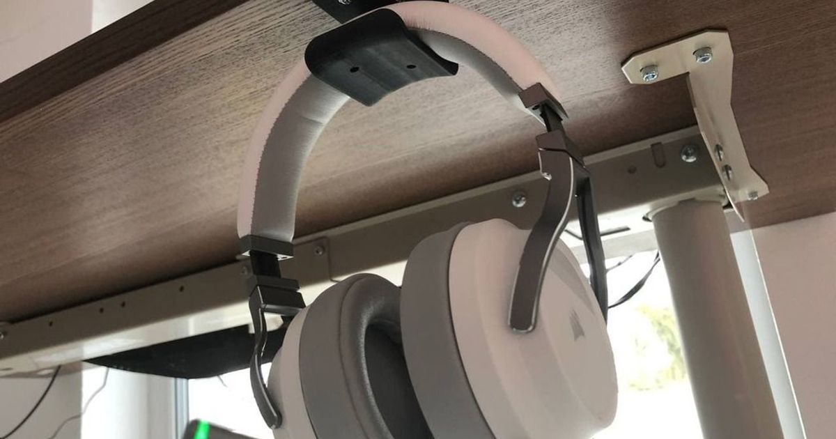 IKEA Idasen headphone holder by gubergren Download free STL model