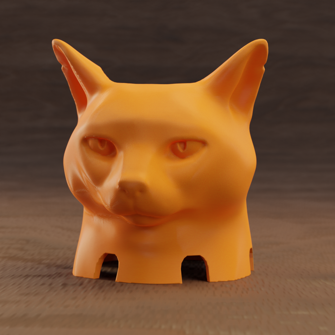 Miniatura 5 do modelo 3D Cat head planter