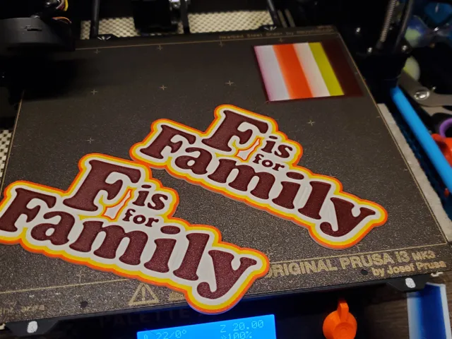 F is for Family title logo multicolor