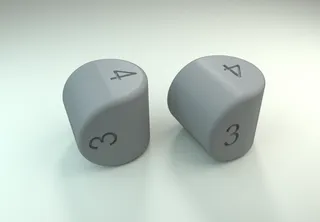 D4 dice with pips (4 sided dice) by Julius3E8