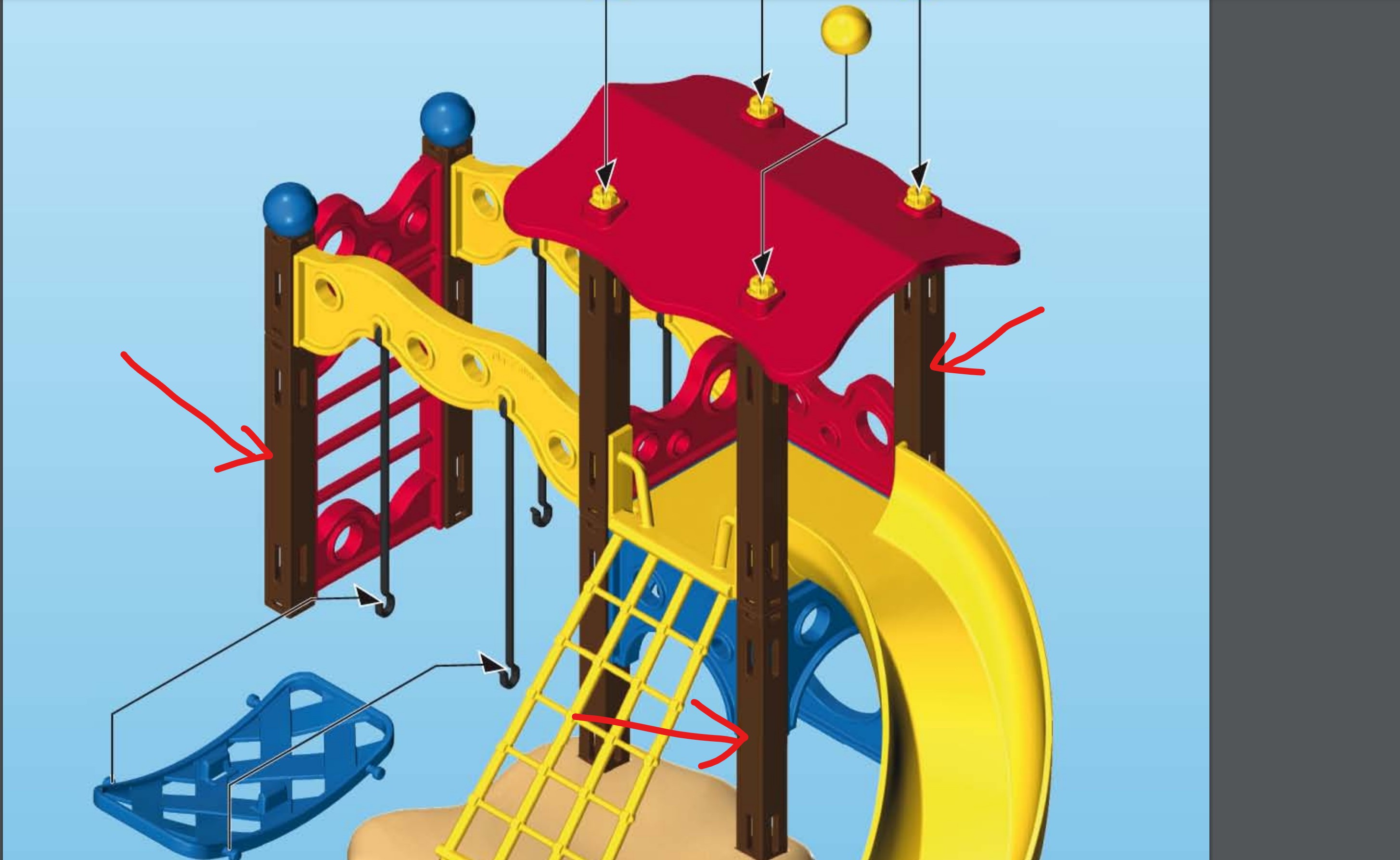 Playmobil 30225762 for Playmobil 5568 (Spielplatz, Saeule, Stuetze)