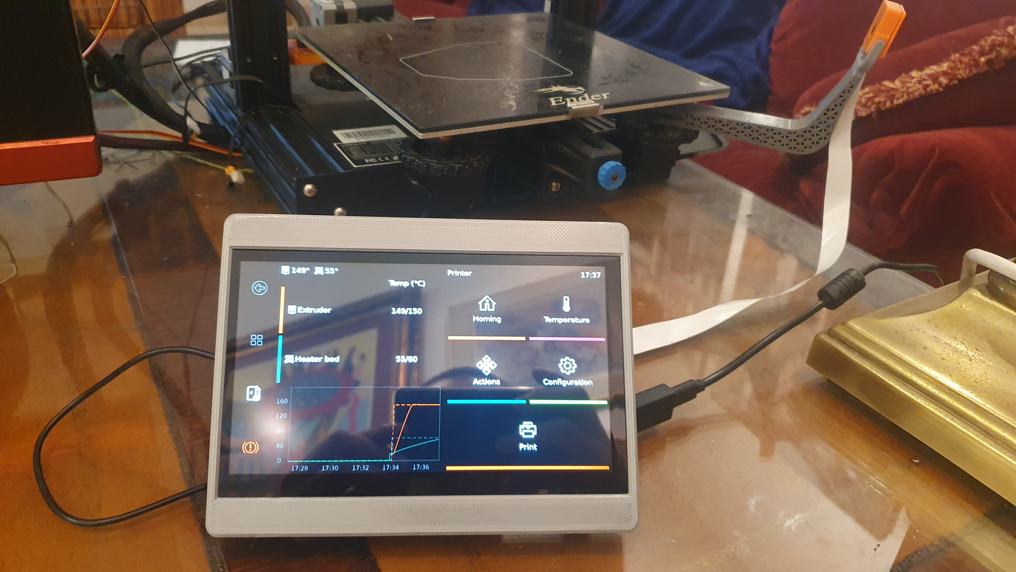 klipperscreen Case for 7" 1024x600 IPS touchscreen and Raspberry Pi4