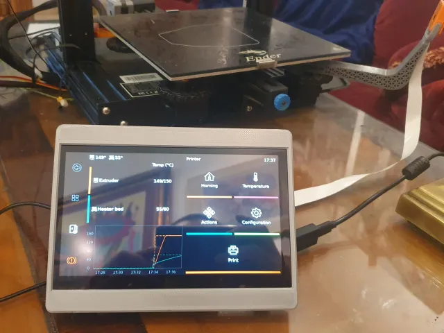 klipperscreen Case for 7" 1024x600 IPS touchscreen and Raspberry Pi4
