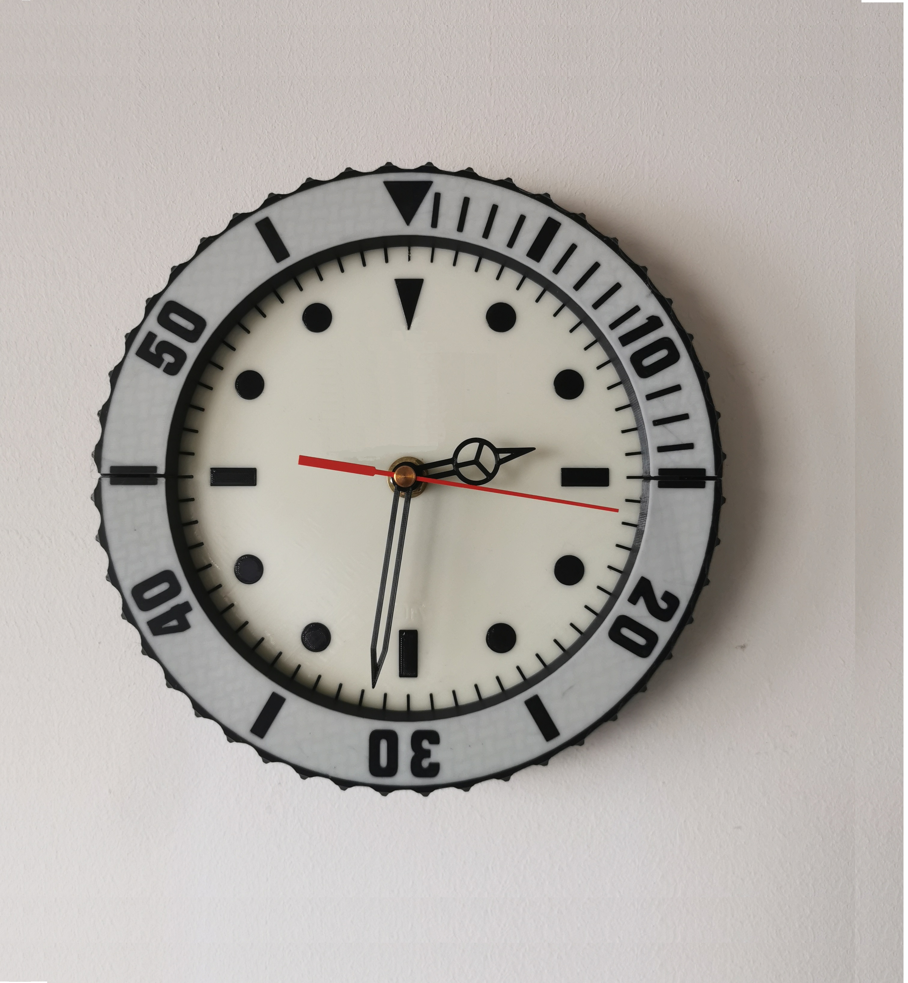 Rolex Submariner style Clock Outer Ring and Assembly