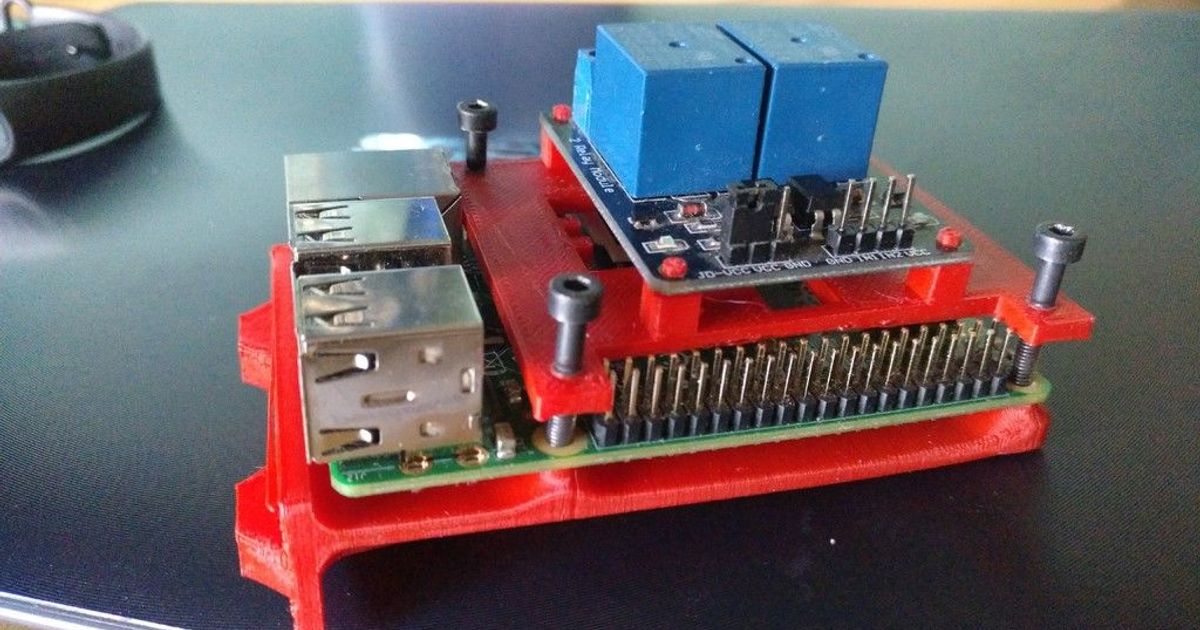 2 relay module for Raspberry Pi by adp97 | Download free STL model ...