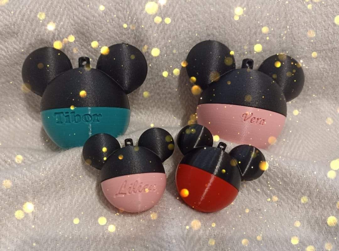 Mickey Christmasball with name