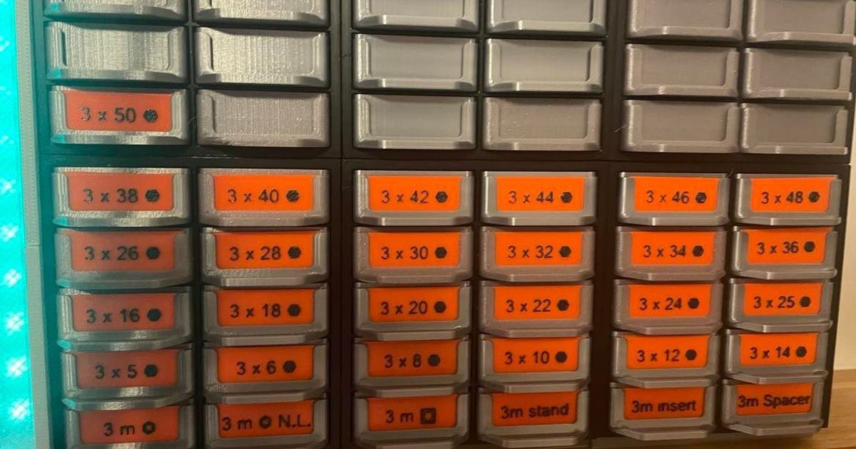 Modular shelving system Name plates 3mm Modular_004_x1x2 by Lmasek
