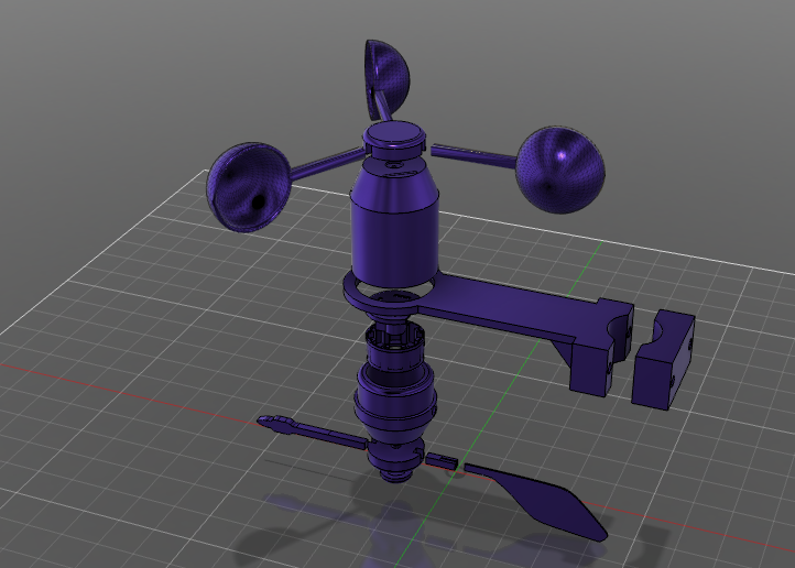 Meteo station parts (wind speed and direction sensor)
