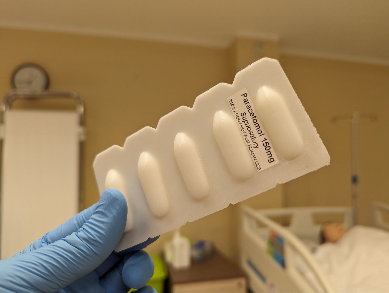 Suppository prop for healthcare simulation