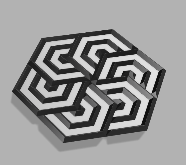 Tessellation Pattern Hexagon by pknocku | Download free STL model ...