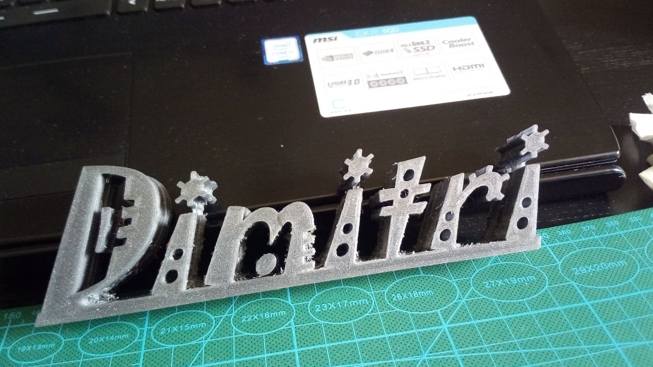 Letrero nombre Dimitri