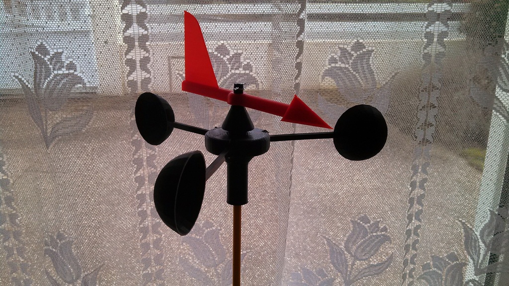 Wind direction anemometer