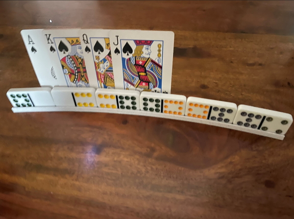 Mexican Train Curved Domino and Card Holder