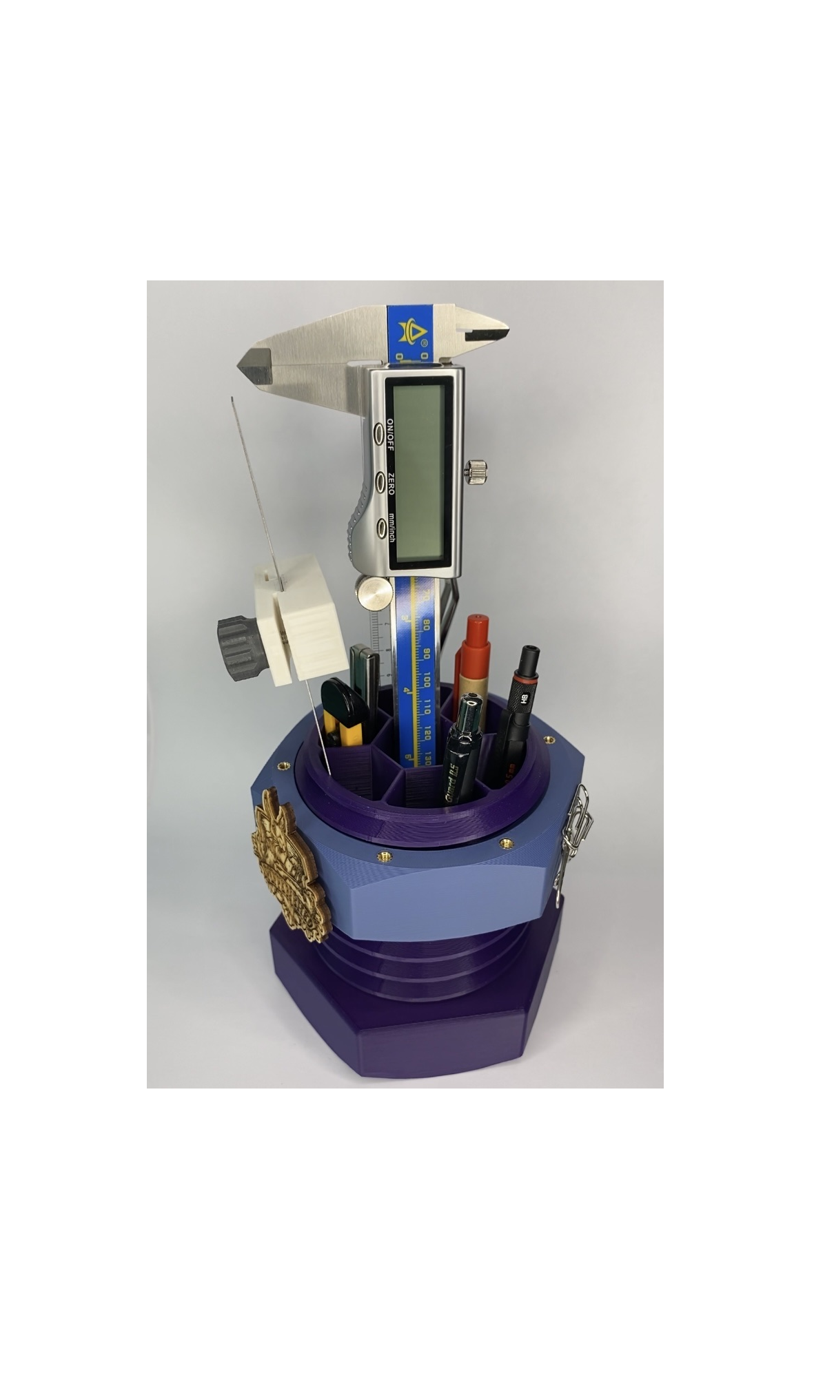 Multipurpose Nut with mounting Points and Magnets for Nut & Bolt pencil organizer! 3D model thumbnail