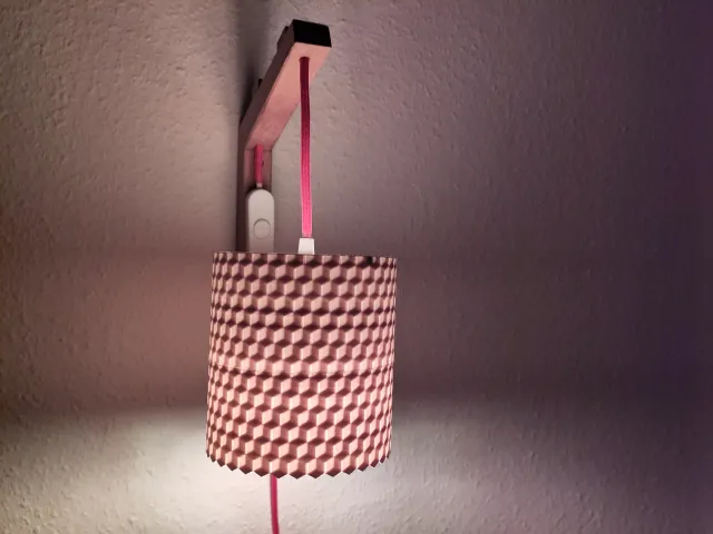 Lampshade with Penrose-inspired pattern