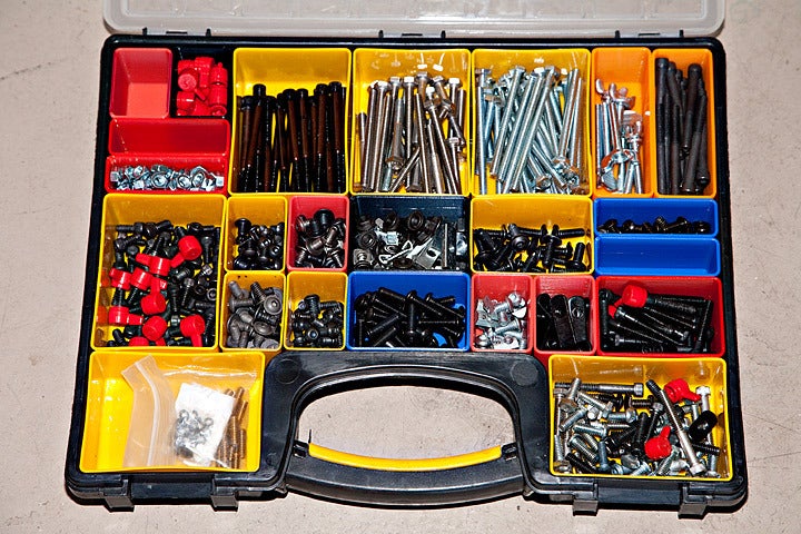 Assorted bins for the Stanley organizer case