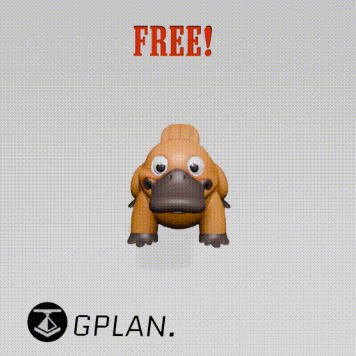 Free Platypus Miniature Decoration Toy
