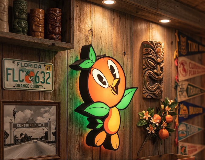 Florida Disney Orange Bird LED Lightbox | Multicolor 3D Printable 3MF
