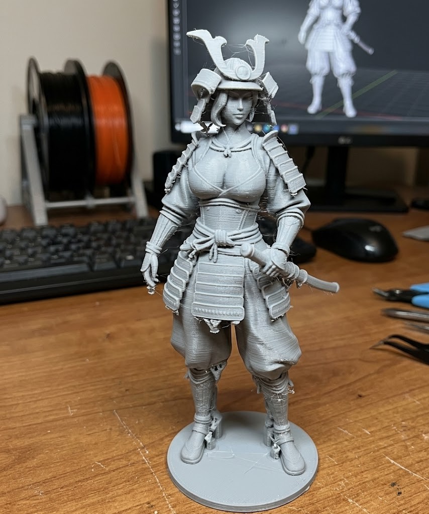 sexy samurai woman with big breasts