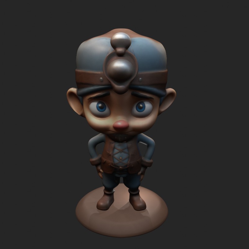 cute little wizzard Supportfree FDM on Base
