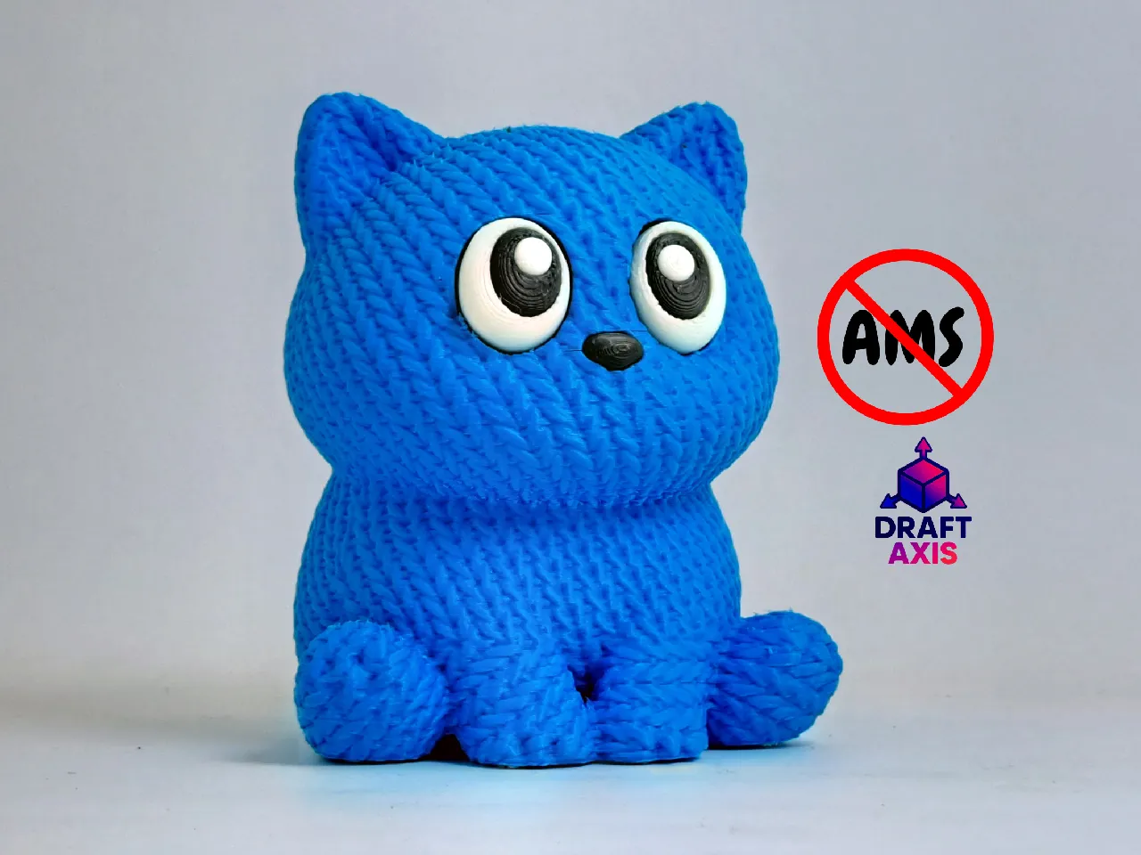 kitty311様 Cute Knitted Cat - No AMS - No Supports by Draft Axis | Download