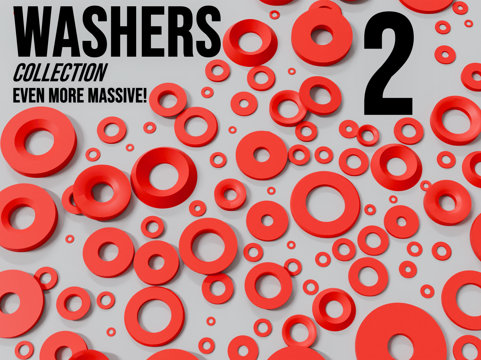 Even More MASSIVE Washers Collection 2 3D model thumbnail