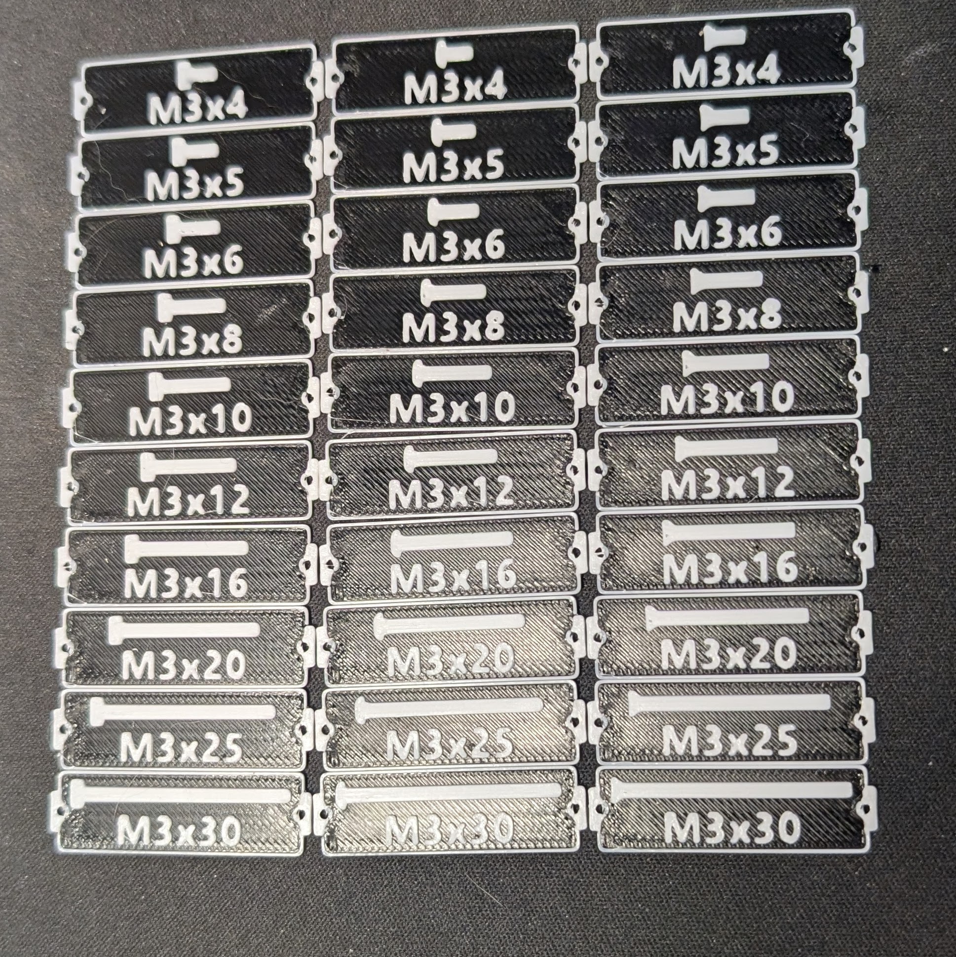 Miniatura 2 do modelo 3D Screws labels for Gridfinity Bin (Socket, Button, Flat)