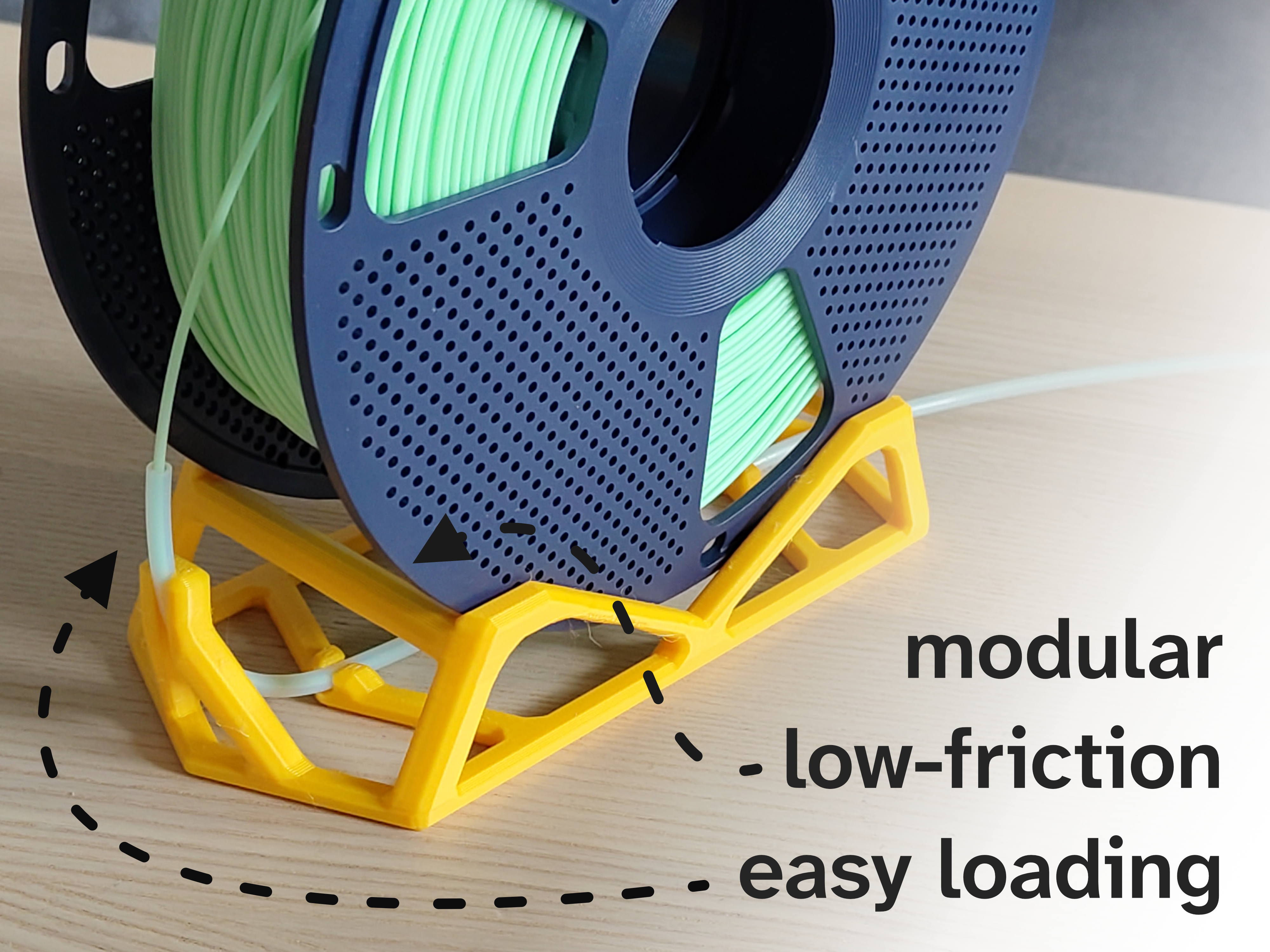 Modular Spool Holder with PTFE Filament Guides