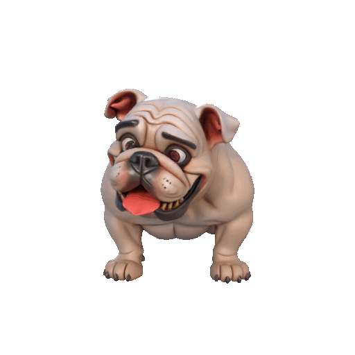 Bulldog Figurine – 3D Printable Chunky Dog Model