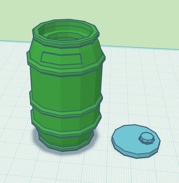 Deep Rock Galactic barrel with lid