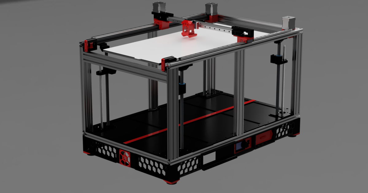 The RIFF 600/900 large 3D printer by V4projects | Download free