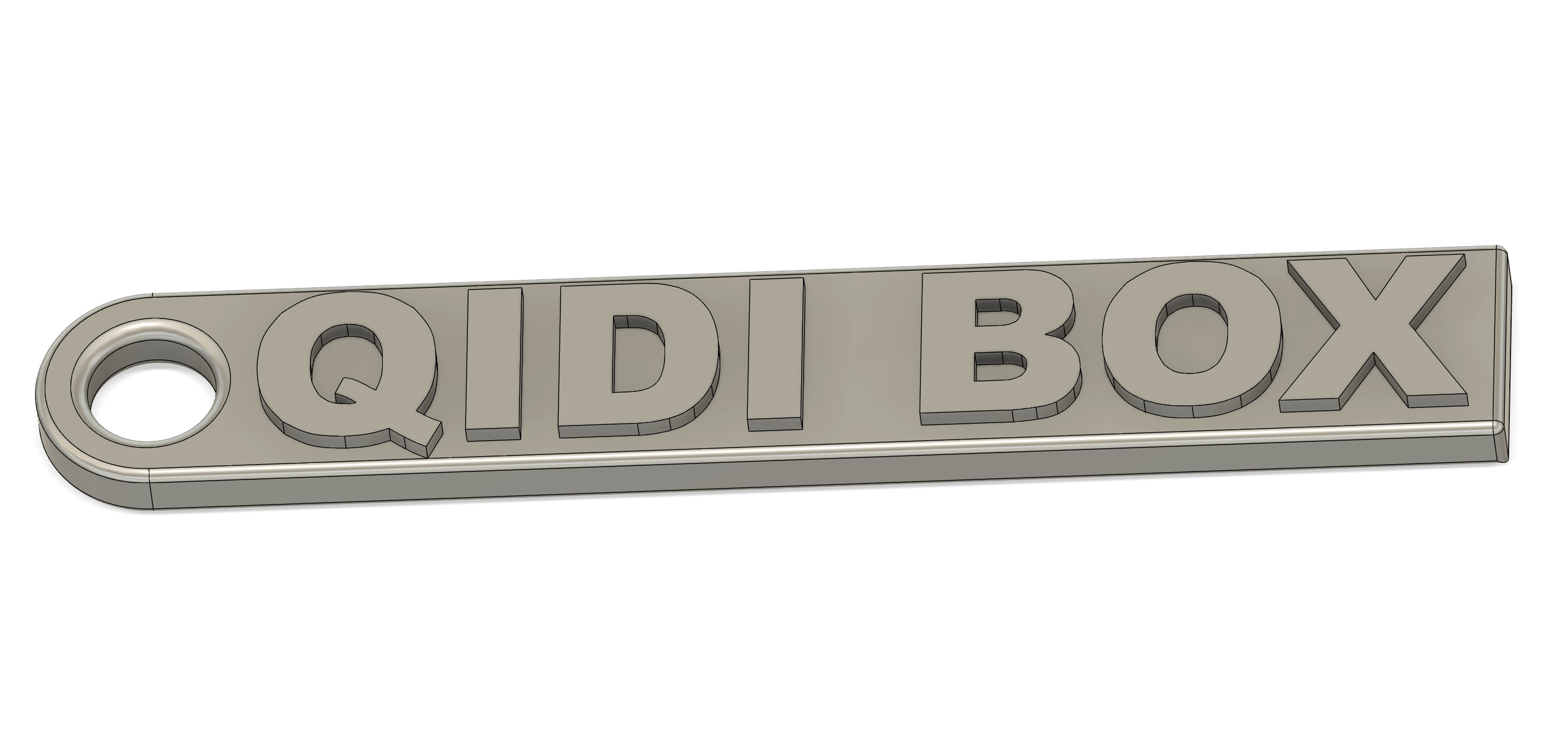 QIDI BOX KEYCHAIN QUICK PRINT.  NO SUPPORTS