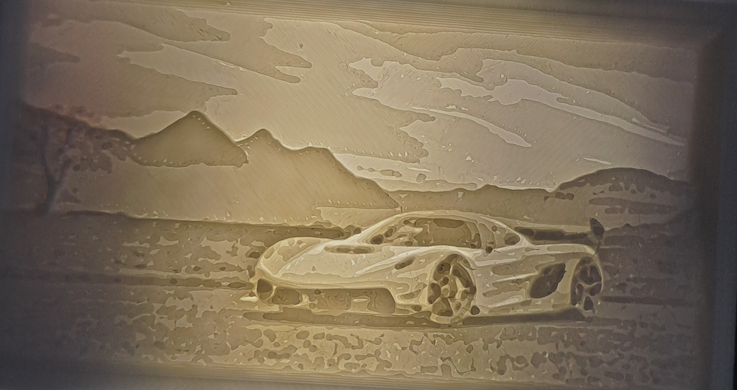 Koenigsegg Jesko Lithophane